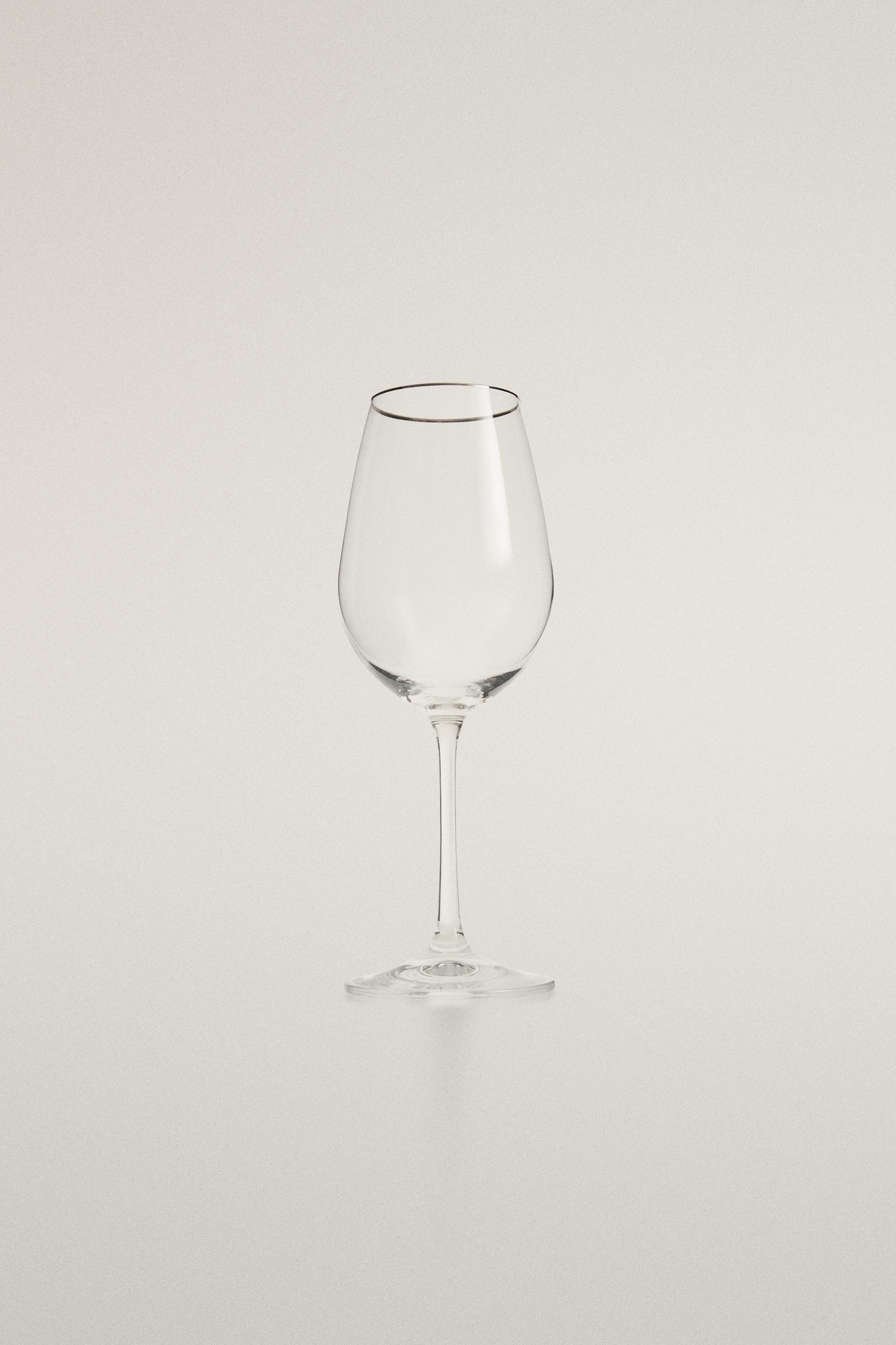 CRYSTALLINE GLASS WITH SILVER RIM
